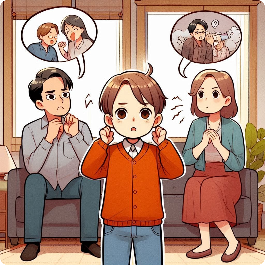 Distrust experienced by children growing up in divorced families