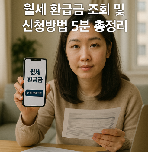 월세 환급금 조회 및 신청방법 5분 총정리