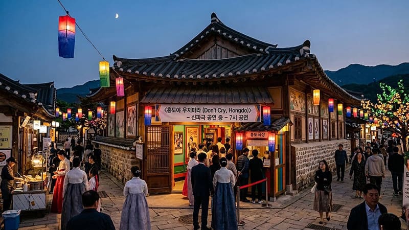<img src="hongdo-theater.jpg" alt="1930년대 극장 무대 모습">