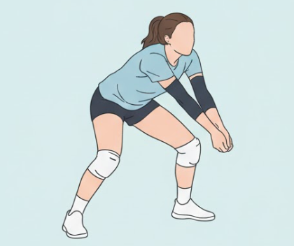 배구 선수 자세