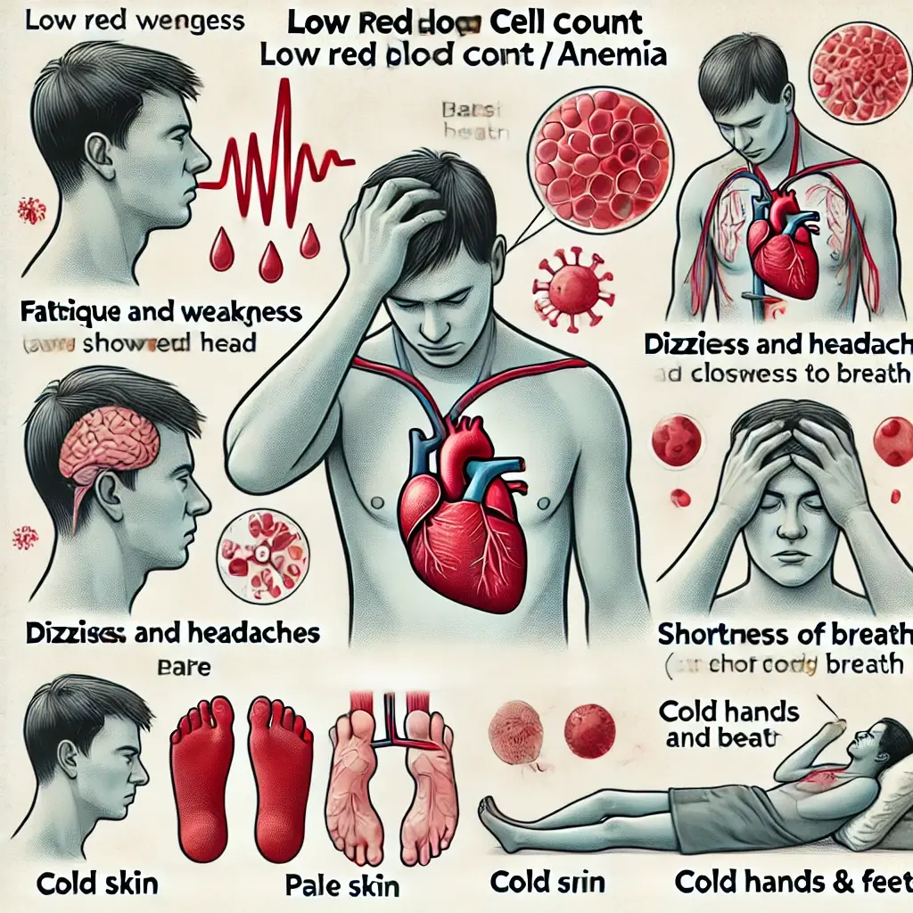 적혈구 수치가 낮을 때 증상