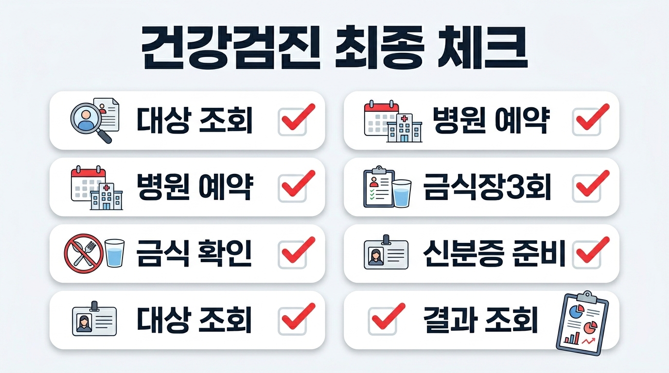 건강검진 예약 전 최종 체크리스트