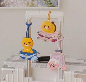 카카오프렌즈 러기지택(캐리어) 라이언 어피치 춘식이 네임태그&#44; 러기지택(캐리어) 어피치