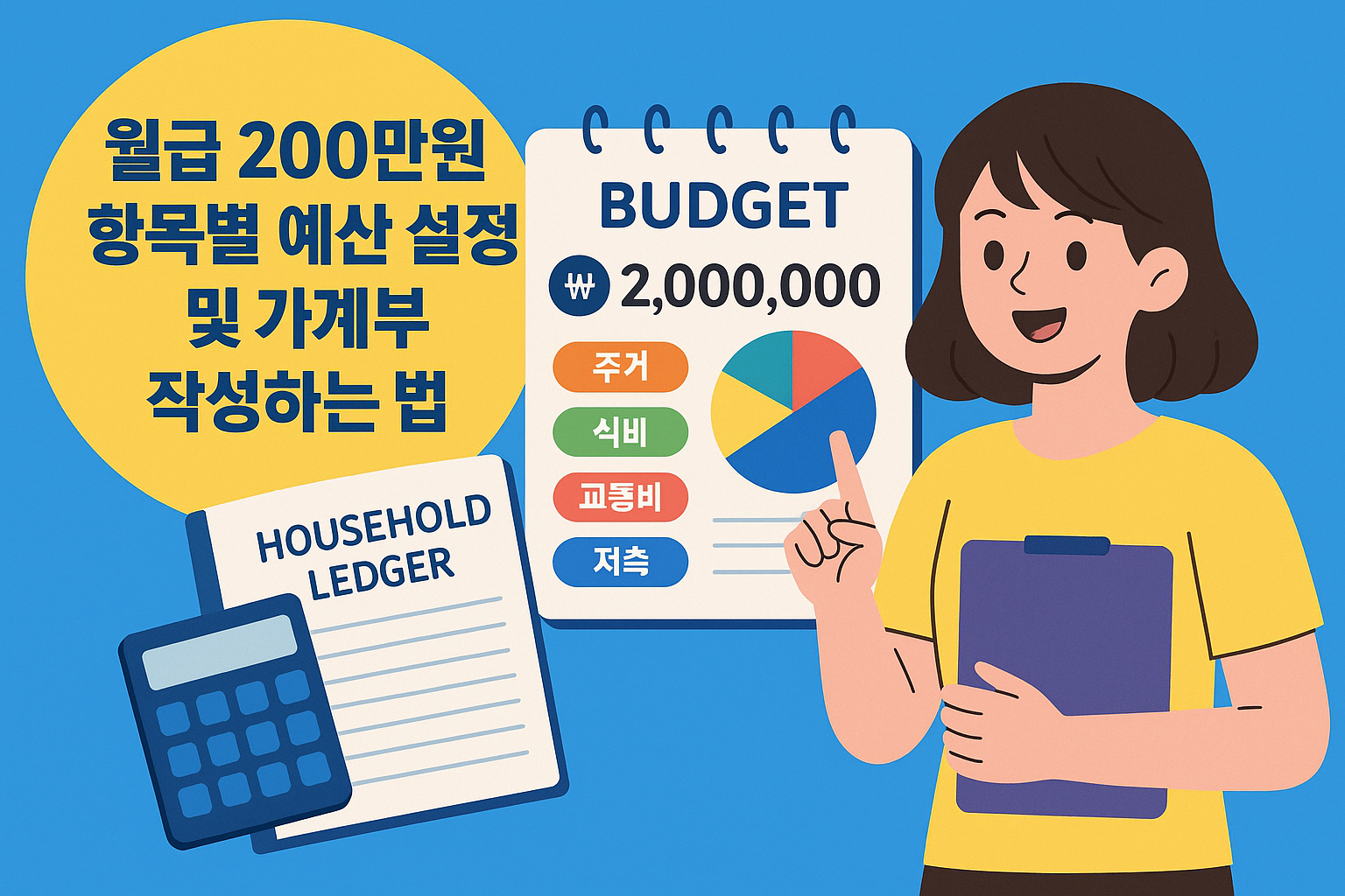 월급 200만원 항목별 예산 설정 및 가계부 작성하는 법