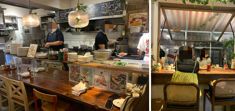 내부 요리하는 쪽 자리