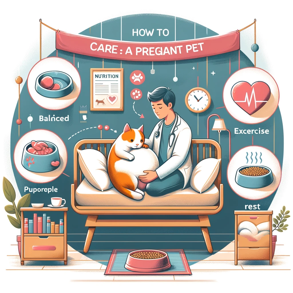 임신한 반려동물을 돌보는