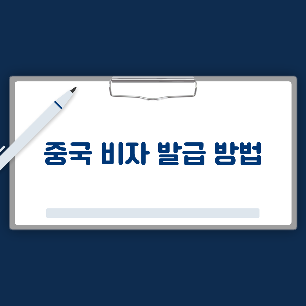 중국비자발급방법