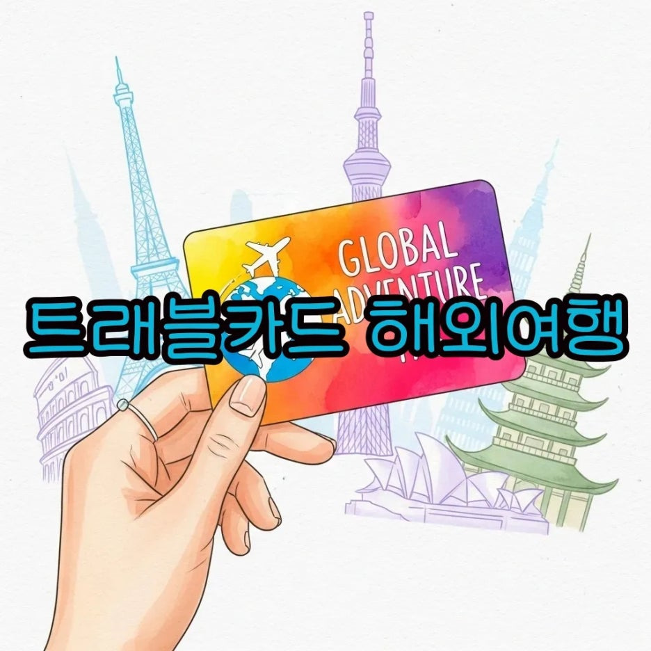 해외여행을 상징하는 트래블카드 이미지