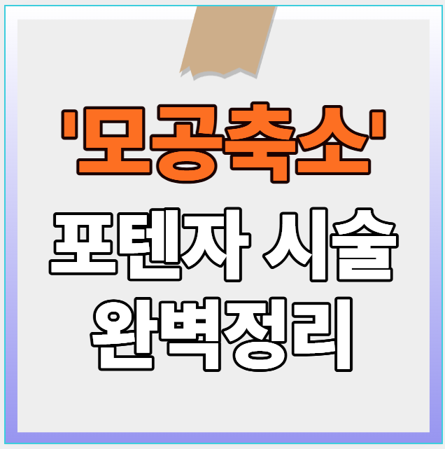 모공축소 포텐자 시술