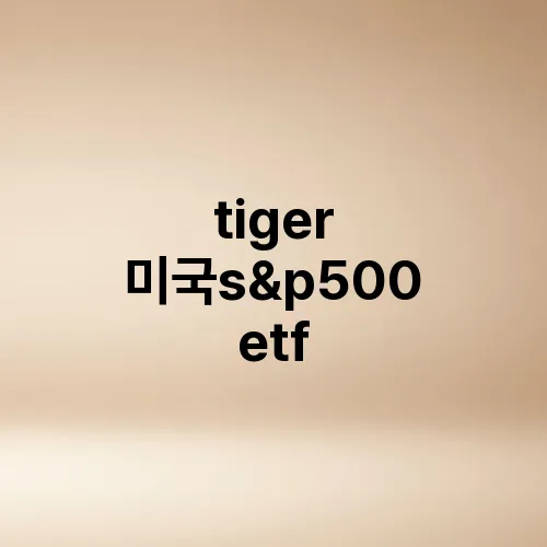 tiger 미국s&p500 etf