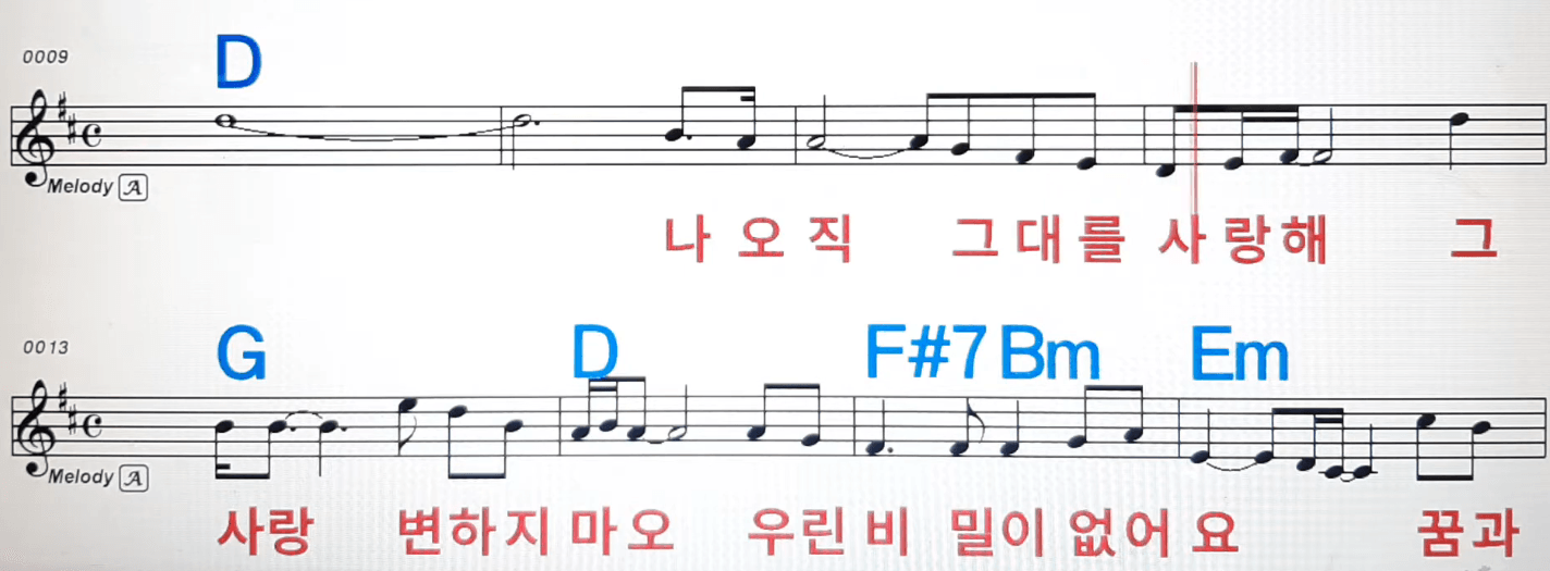 한울타리 그대는 나의 인생 악보 노래방