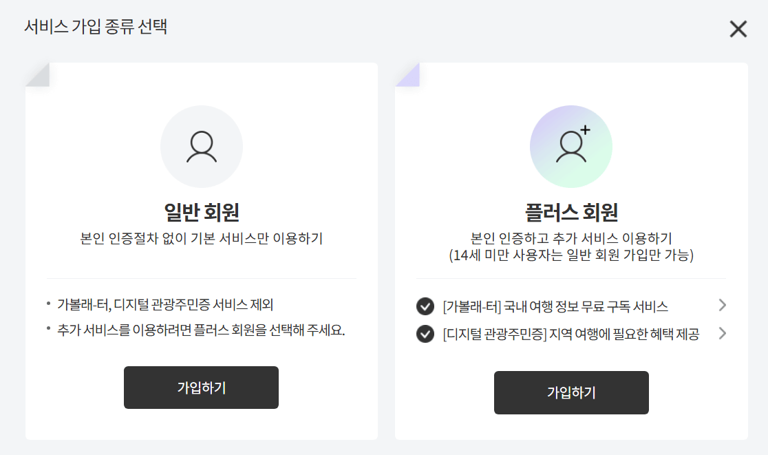 디지털 관광주민증발급신청