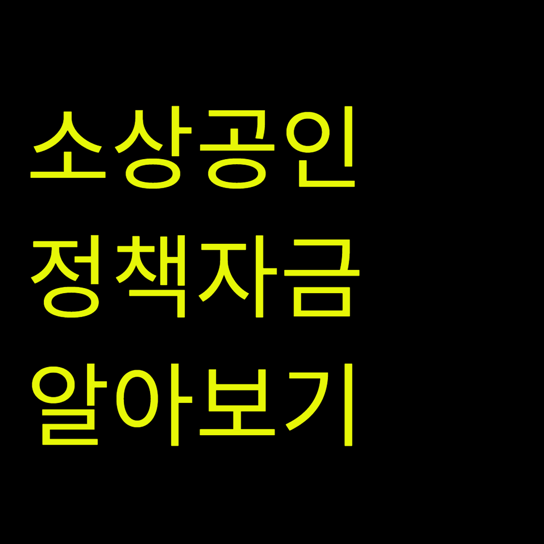 소상공인 정책자금