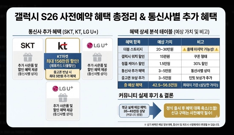 갤럭시S26 사전예약 일정 [2026년 최신] 사은품 혜택 및 예약 성공 전략 7가지