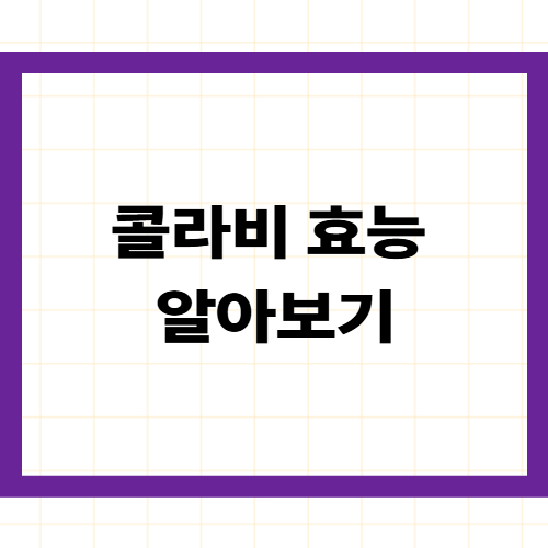 콜라비 효능 알아보기