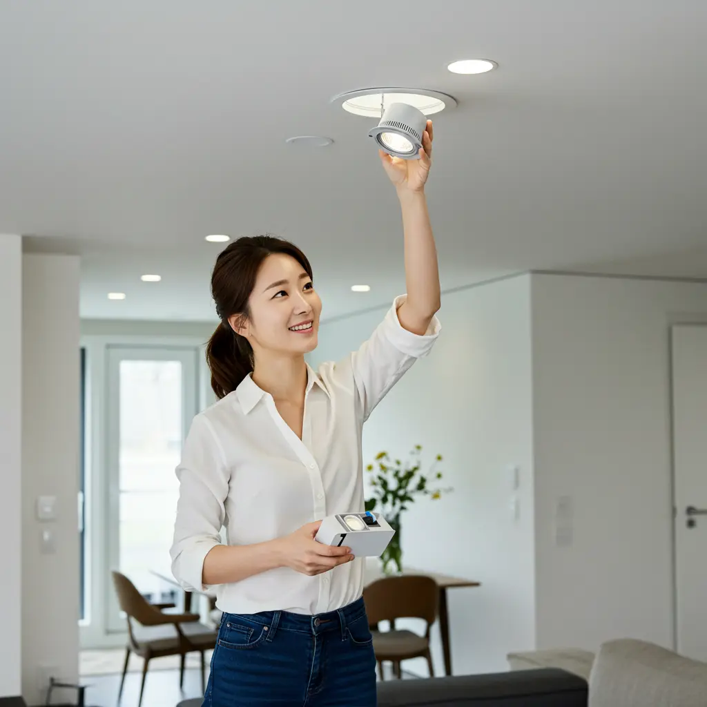 ์ด๋ณด์๋ ๊ฐ๋ฅํ ์ค๋งํธํ ๊ตฌ์ฑ ๊ฐ์ด๋์ ๋ฐ๋ผ์ ์ ๊ตฌ๋ฅผ ๊ฐ๊ณ ์๋ ์ฌ์ฑ ์ด๋ฏธ์ง