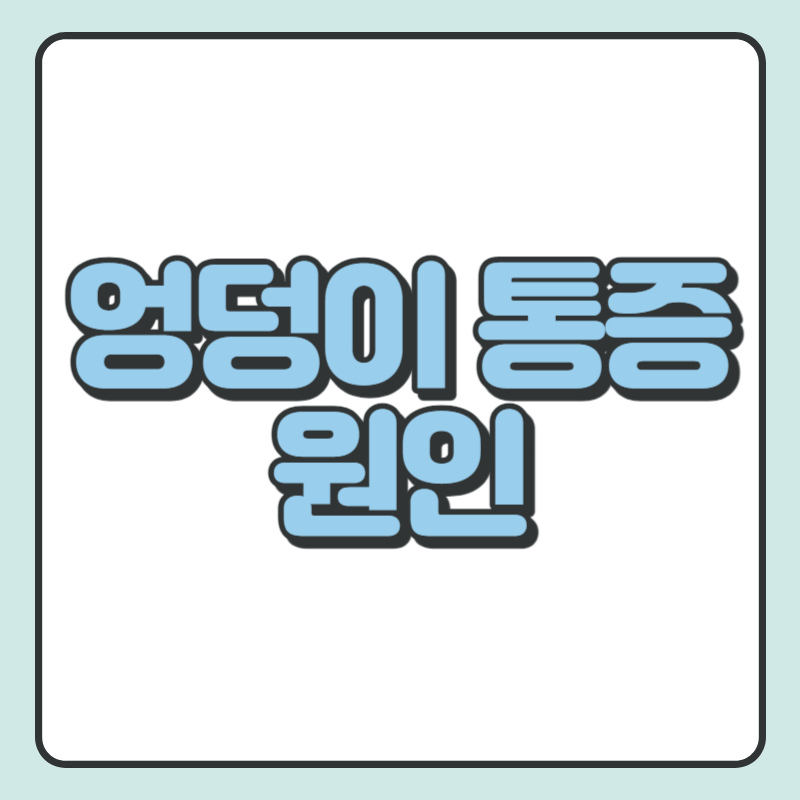 엉덩이 통증