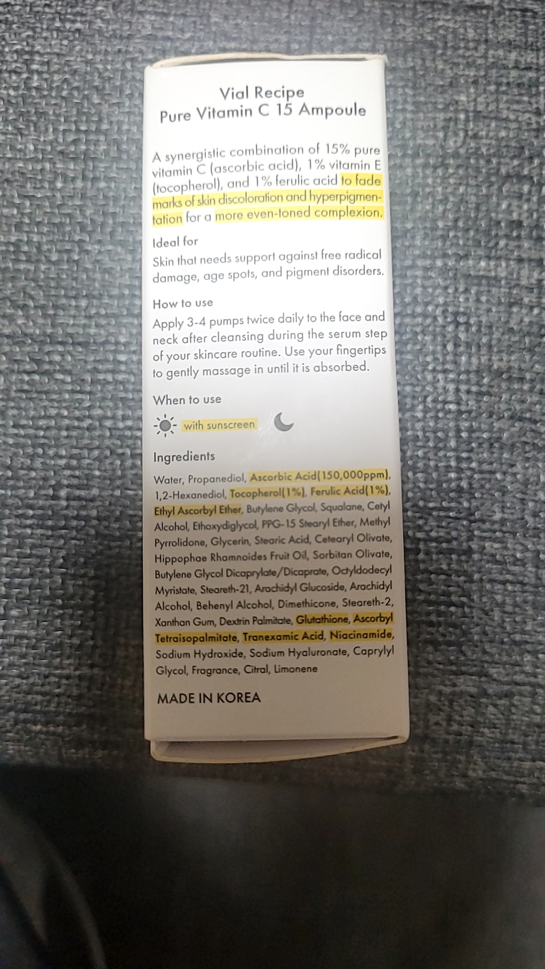 product ingredients