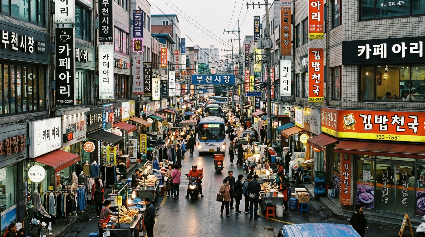 부천시 이자 지원 대상이 되는 다양한 소상공인 점포들의 모습