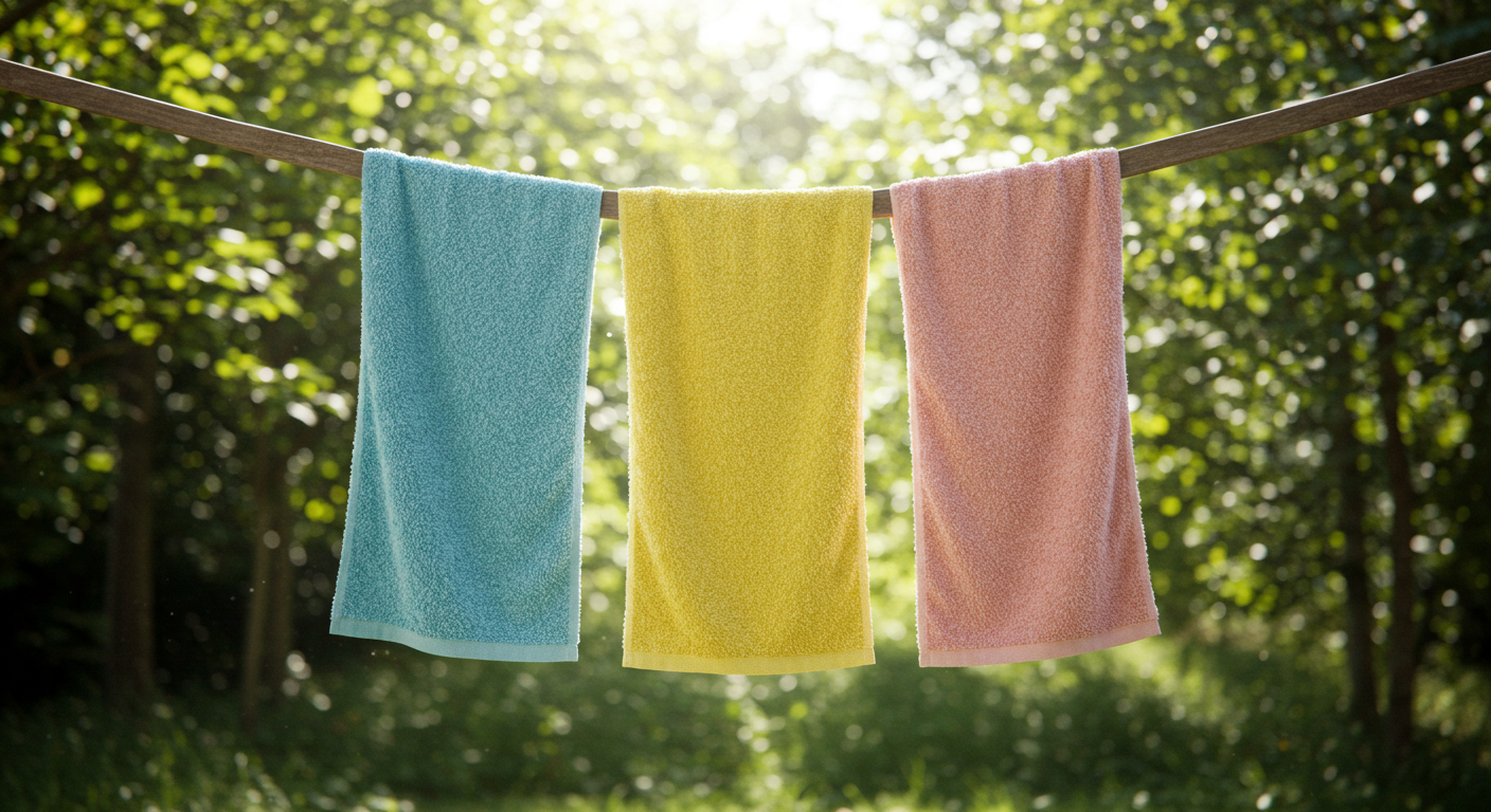 뽀송뽀송 마른 수건 이미지