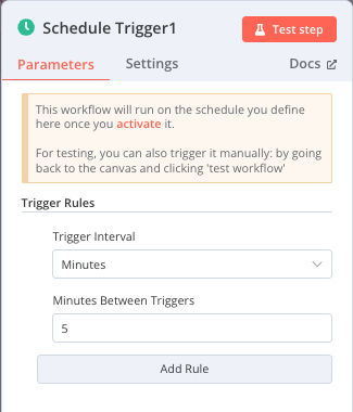 Schedule Trigger 상세설명
