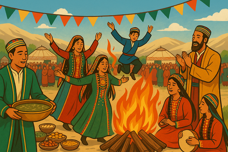 사막과 대지의 합창 투르크메니스탄 나우르즈 바이라미 (계절,전통,공동체)