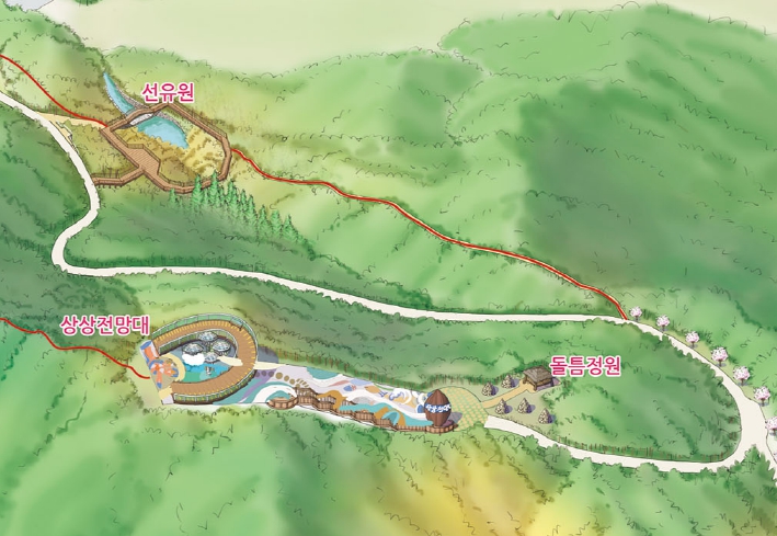 상상전망대, 돌틈정원