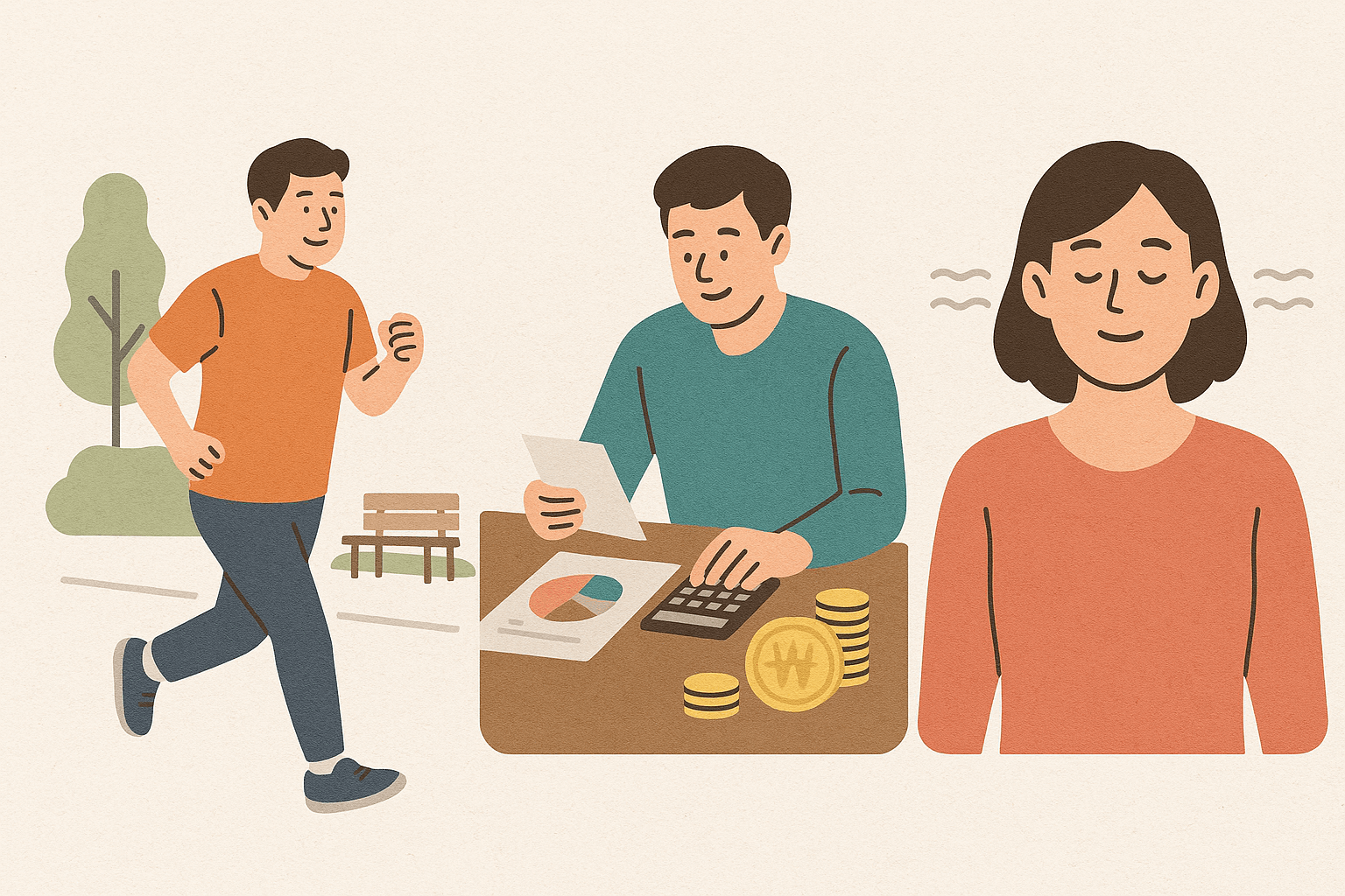 직장인 40대의 자기관리 습관: 체력, 재정, 정신