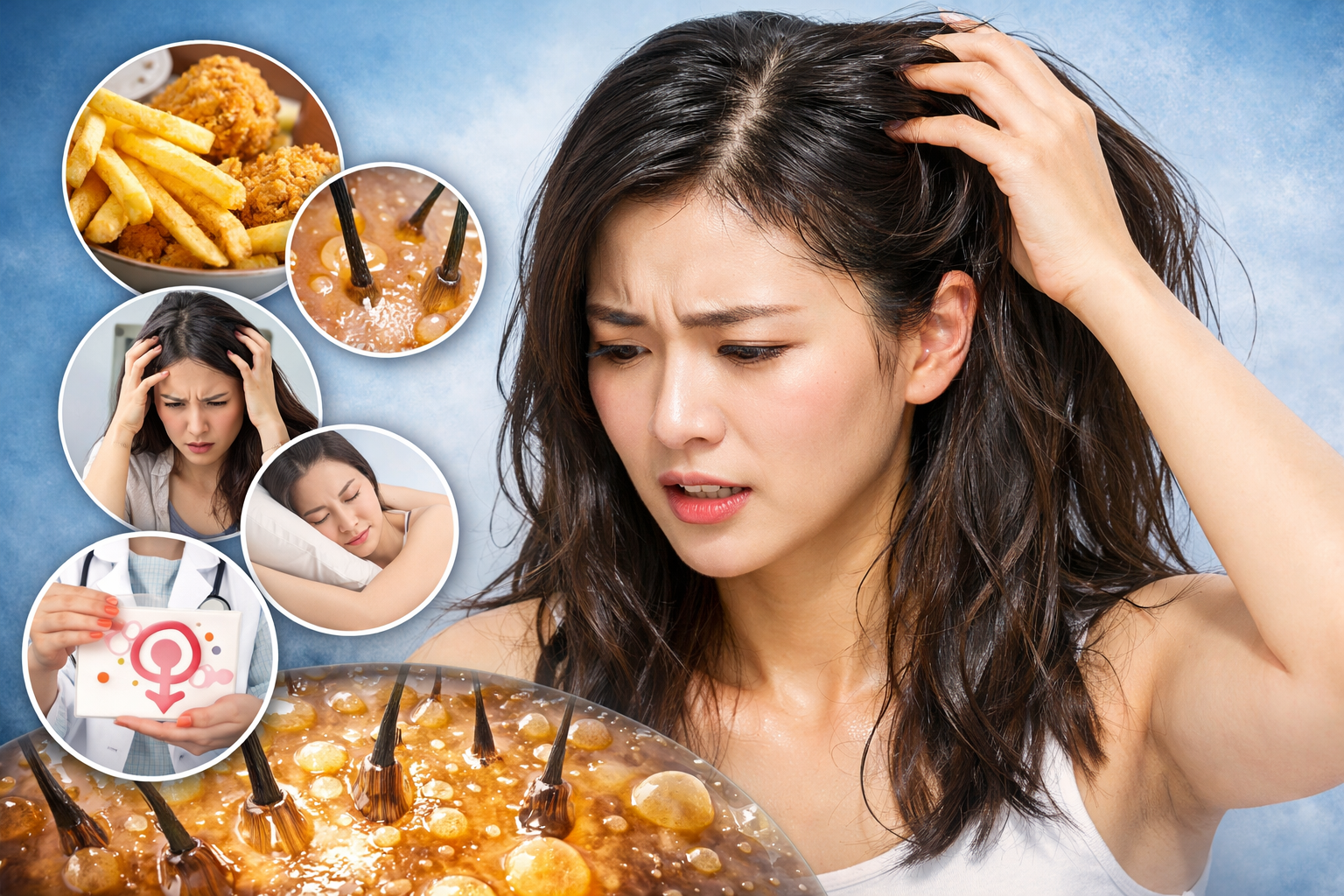 두피 피지 과다의 원인