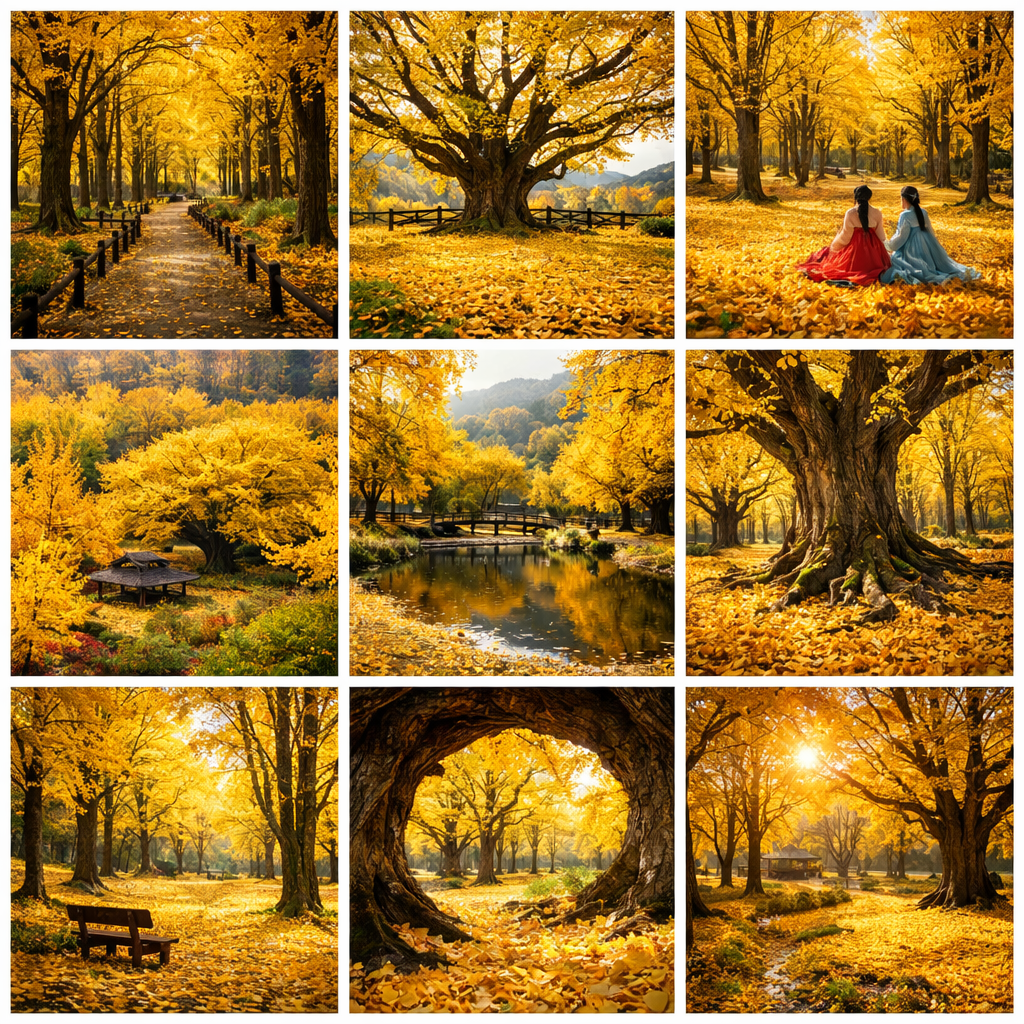 고령다산 은행나무숲 가을명소, 사진스팟, 여행코스