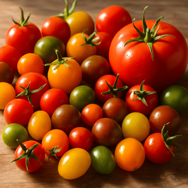 방울토마토와 토마토 이미지