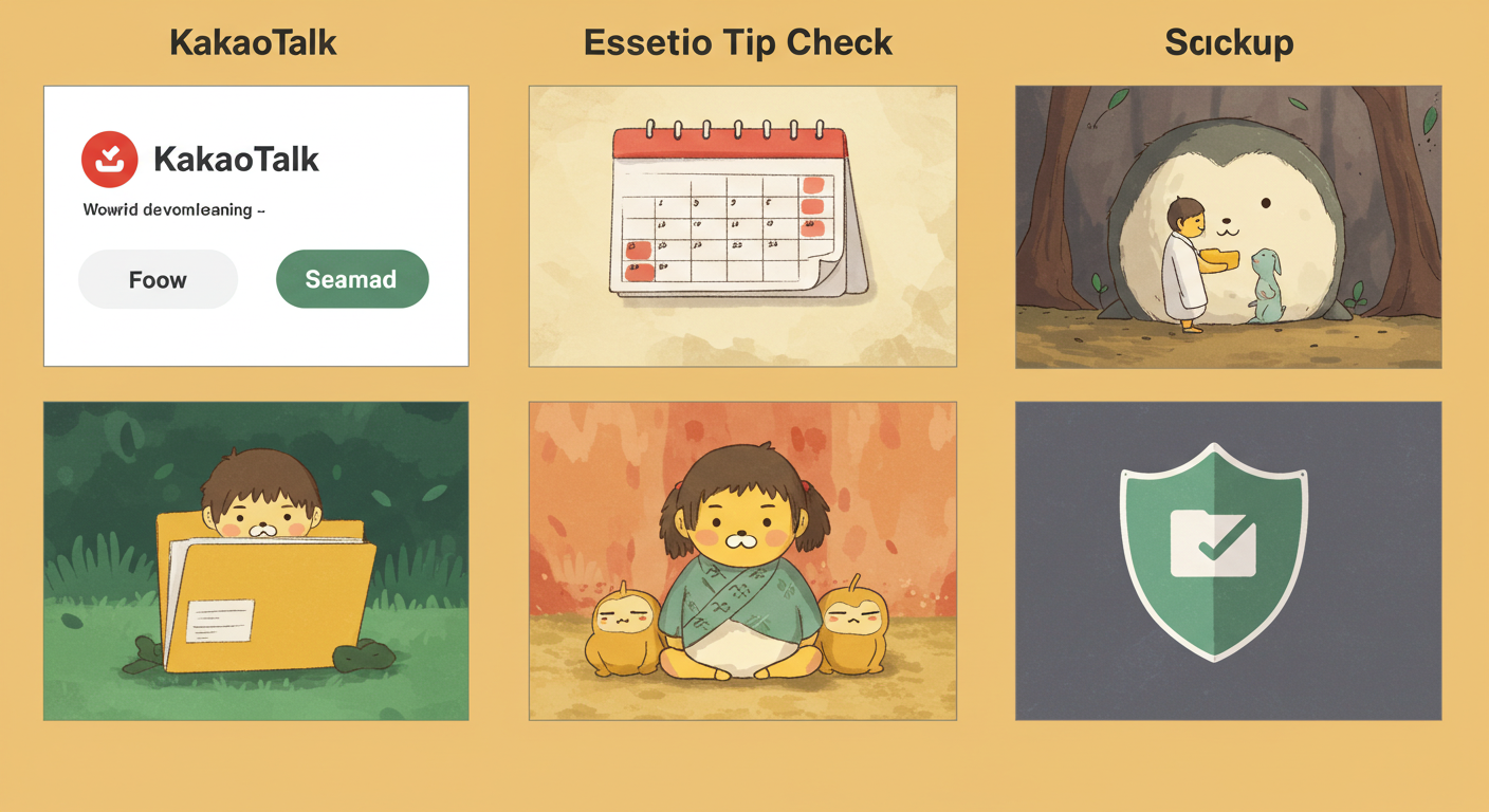 카카오톡 오류 예방을 위한 필수 팁 아이콘 모음