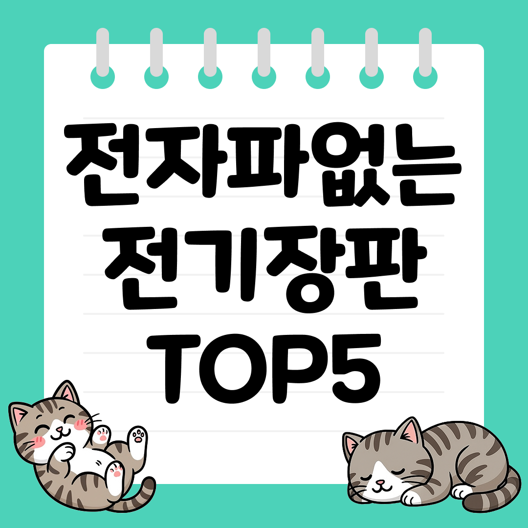 아이&middot;어르신도 안심되는 전자파 없는 전기장판 TOP5