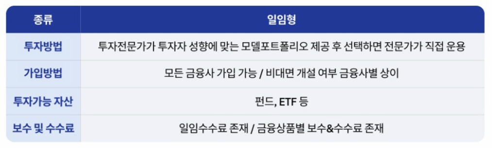 일반형 ISA 계좌 투자방법 표 이미지