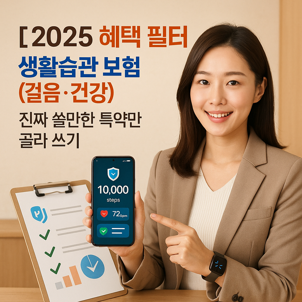 [2025 혜택 필터] 생활습관 보험(걸음&middot;건강) ─ 진짜 쓸만한 특약만 골라 쓰기