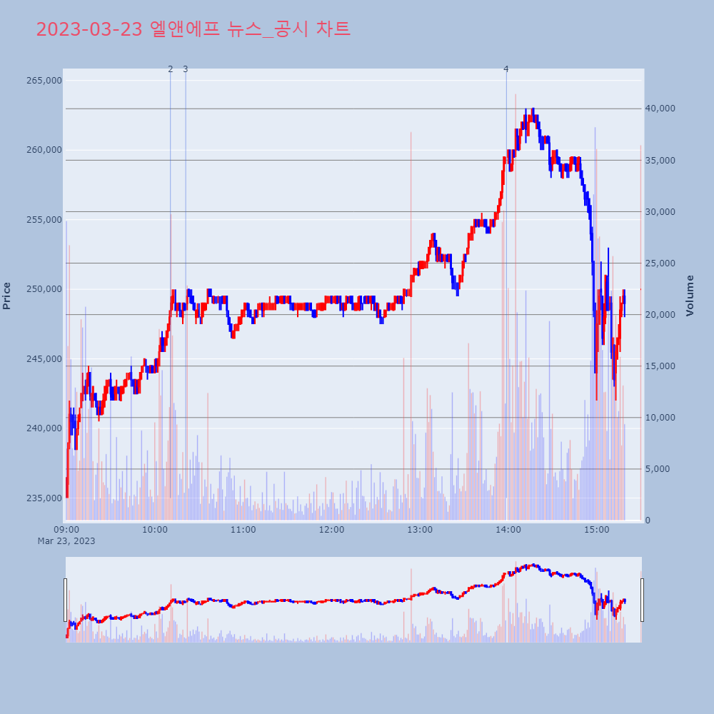 엘앤에프_뉴스공시차트