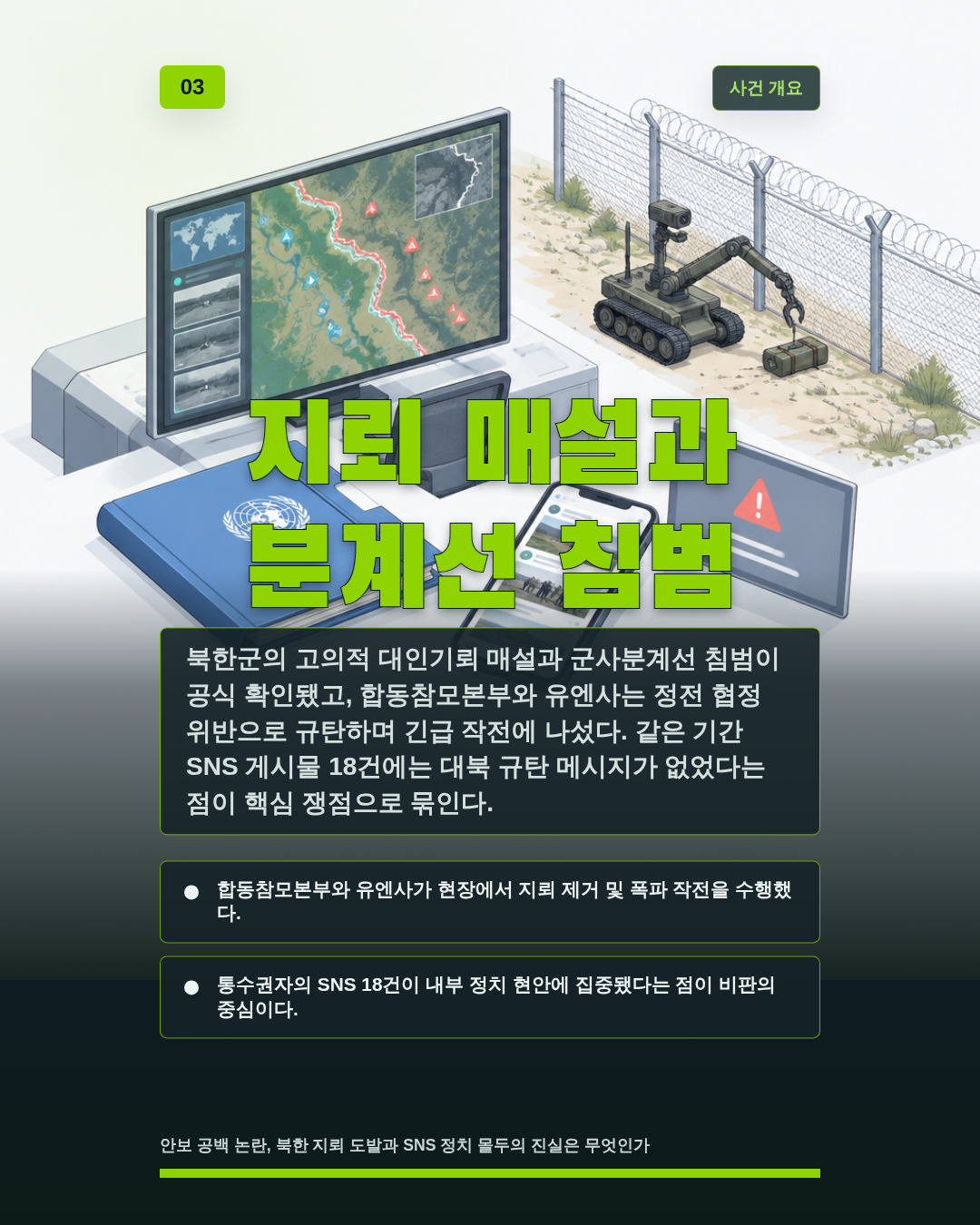 지뢰 매설과 분계선 침범
