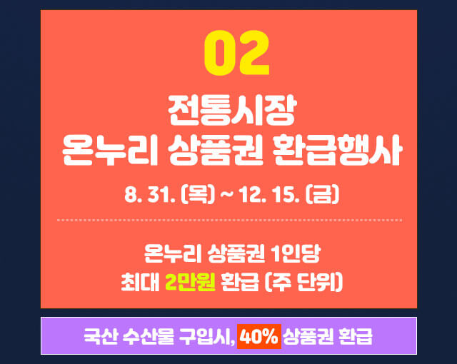 2023 대한민국 수산대전 상품권 사용처/ 가맹점/ 온누리상품권 환급 행사 최대 40%