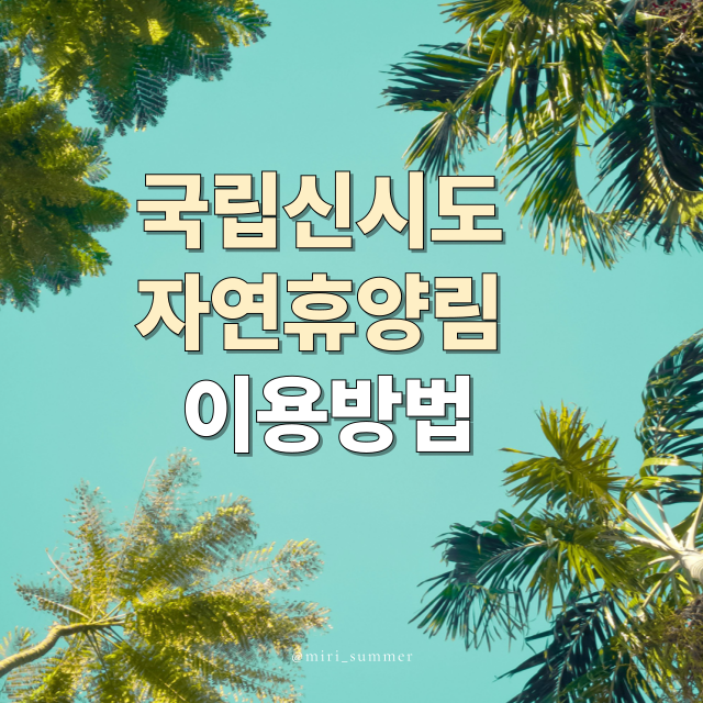 국립신시도자연휴양림 예약방법, 주차장, 맛집