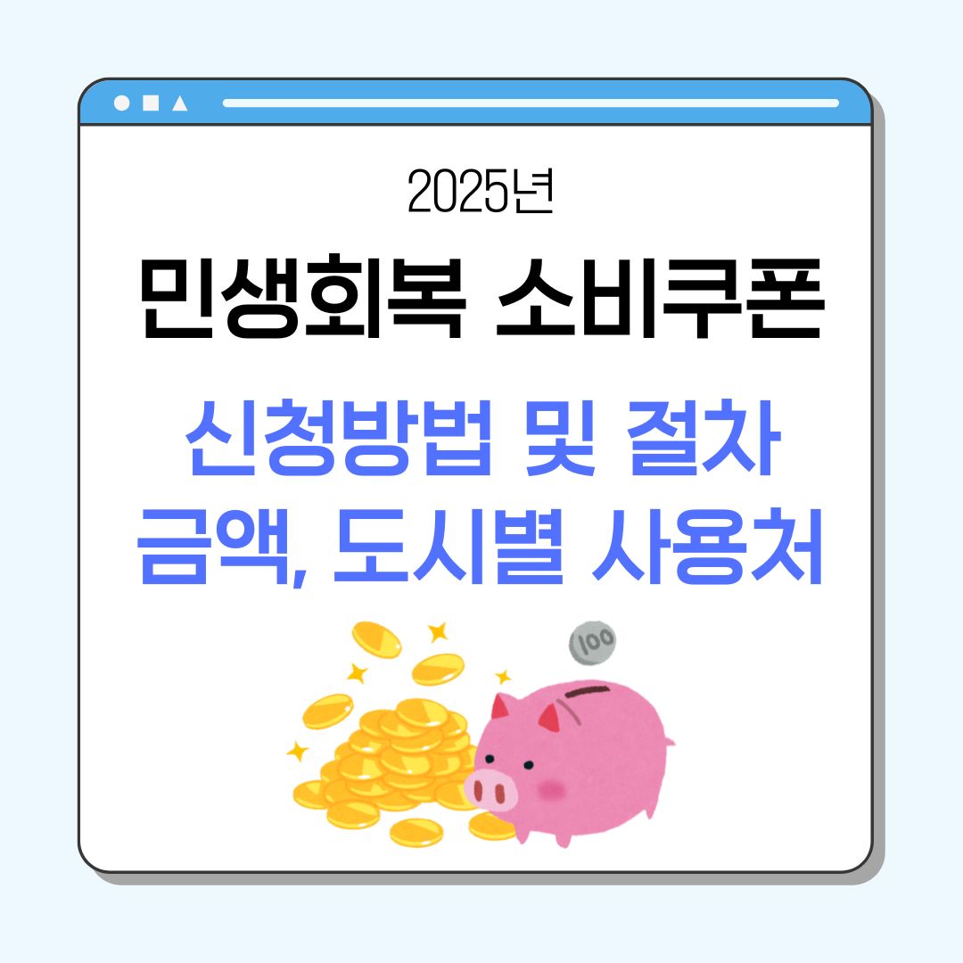 민생회복 소비쿠폰 신청, 절차, 금액, 사용처