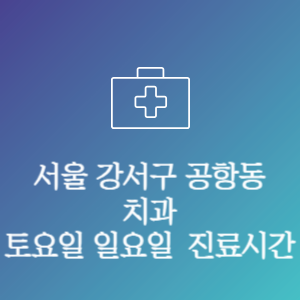 서울 강서구 공항동 치과 주말 토요일 일요일 문여는 병원 진료시간