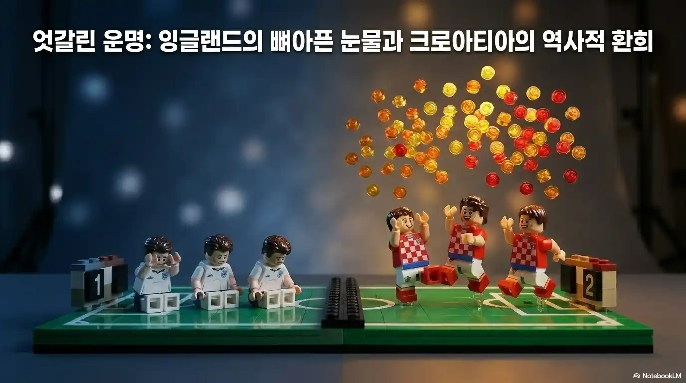 2018년 월드컵 준결승 잉글랜드 패배 크로아티아 승리 장면