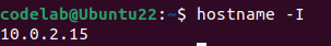 hostname -I 명령어