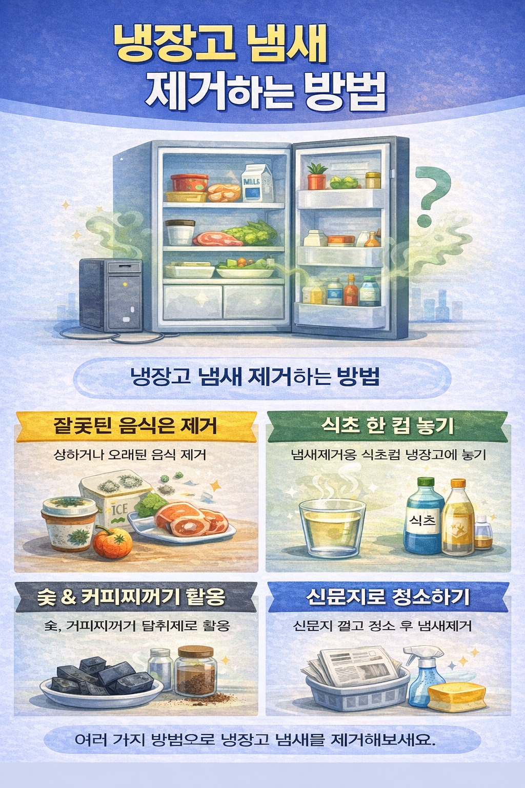 냉장고 냄새 제거하는 방법