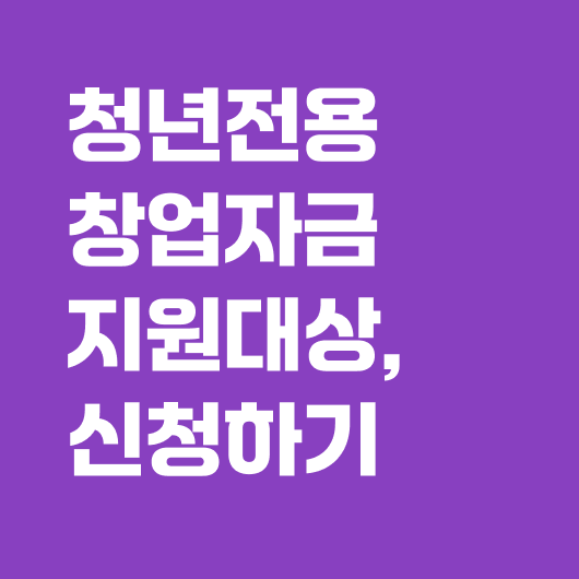 청년전용 창업자금