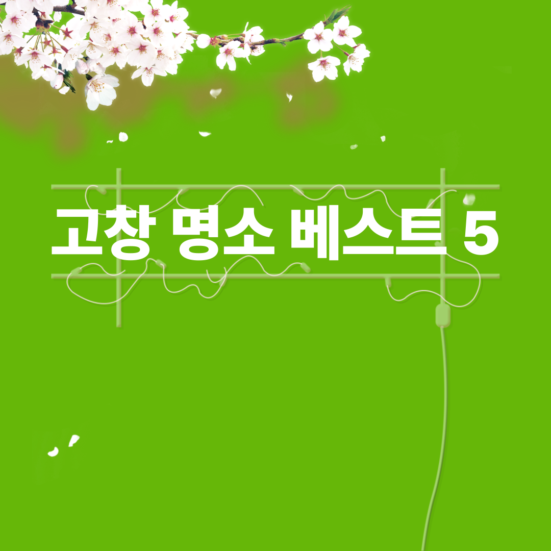 고창명소 베스트 5