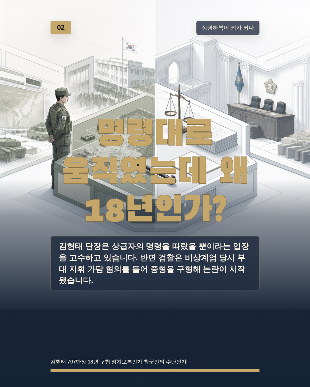 명령대로 움직였는데 왜 18년인가?