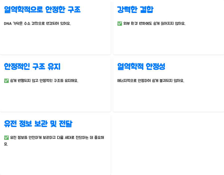 DNA 이중나선 구조, 왜 이렇게 안정적일까요? 분자생물학의 놀라운 비밀! - DNA 이중나선 구조의 안정성: 수소 결합의 마법 - 열역학적으로 안정한 구조: 쉽게 끊어지지 않는 강력한 결합