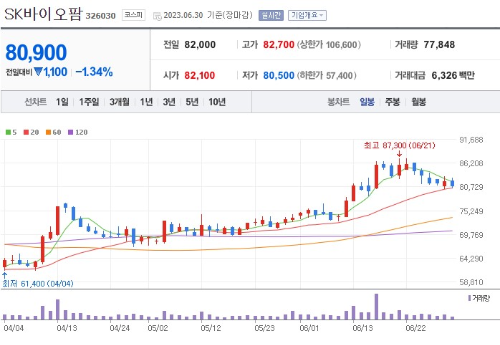 바이오 헬스 관련주 SK바이오팜 주가 전망