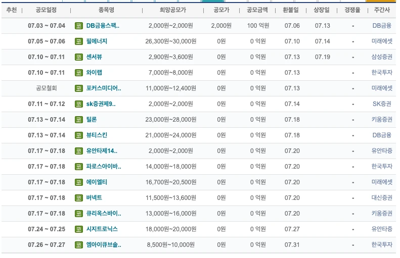 일정